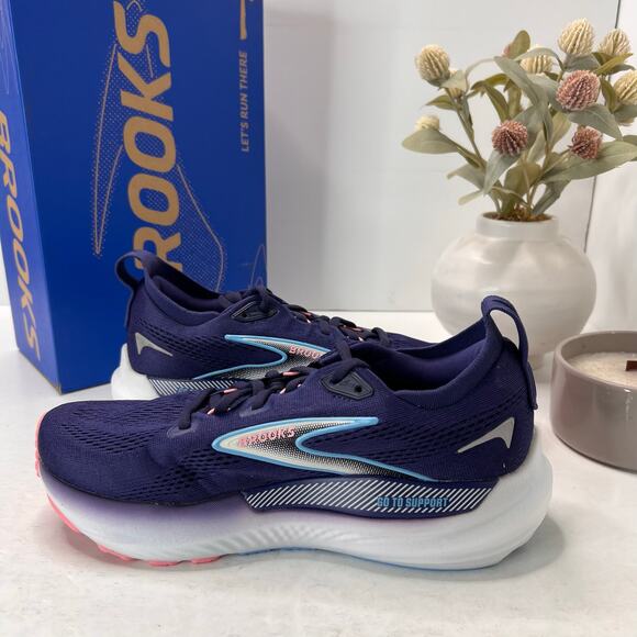 Brooks Glycerin GTS 22 Running Sneaker Blue Ribbon 120435 Women's 8M Tried On - Picture 6 of 10